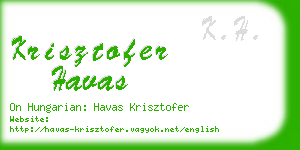 krisztofer havas business card